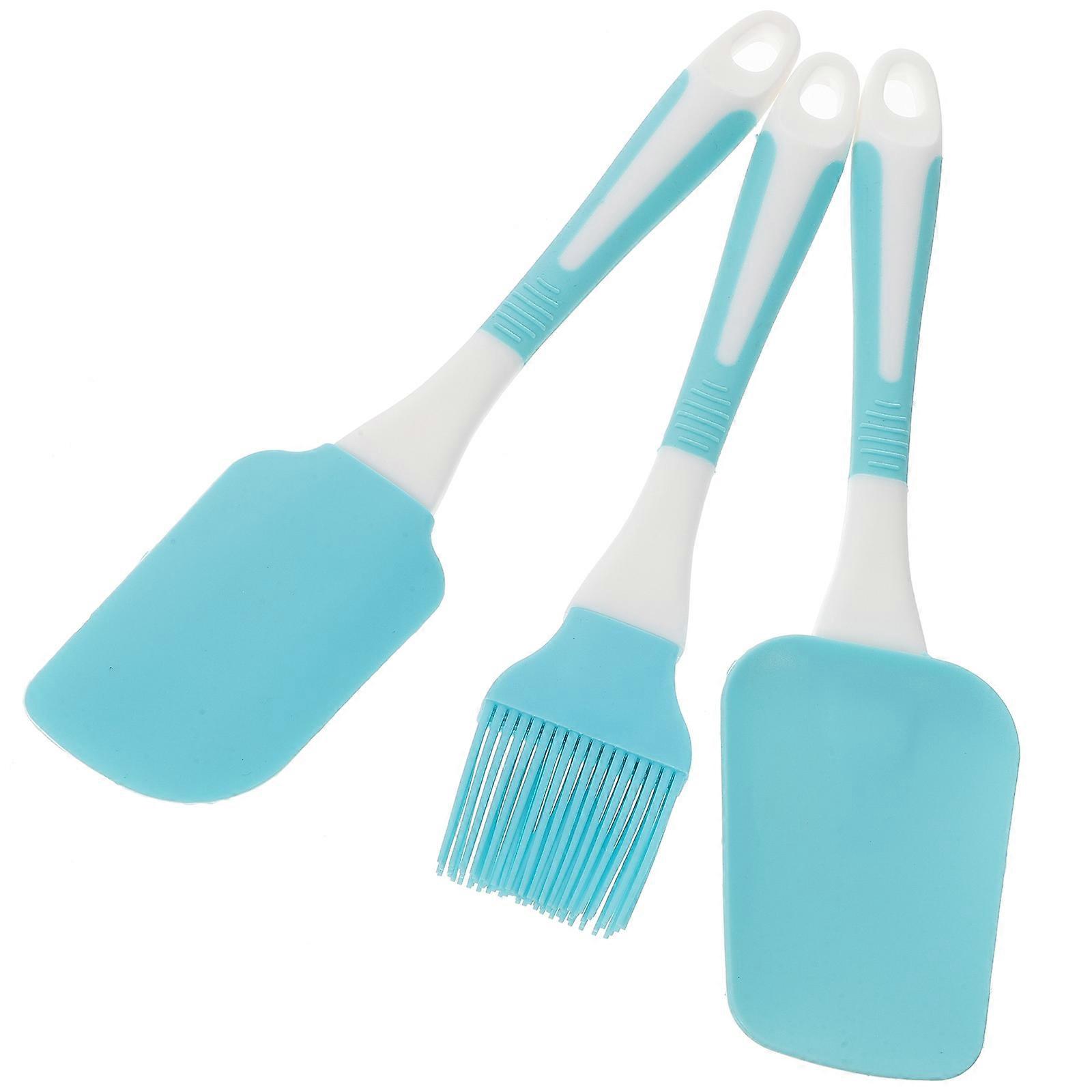 Sky-Blue Baking Spatula Set For Butter Scraping Oil Brushing And Home Use With Ergonomic Handle Design 1 Set