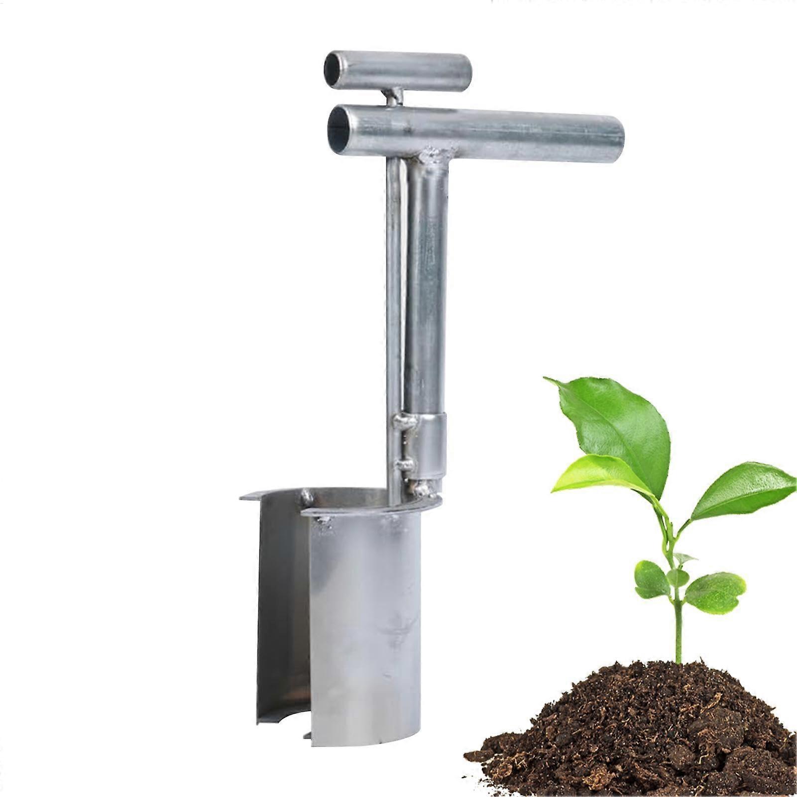 Garden Transplanter, Stainless Steel Bulb Planter Tool for Digging, Weeding, Planting
