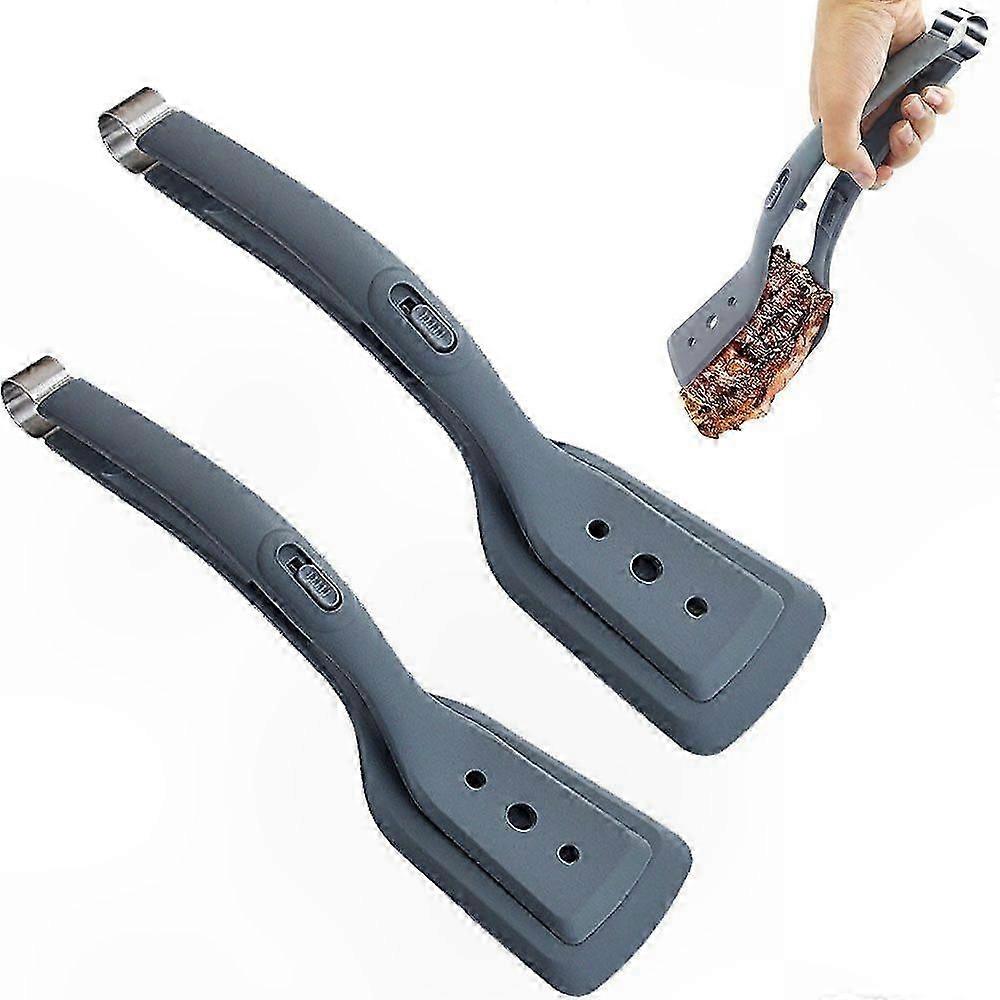2-in-1 Silicone Kitchen Tool Set: Spatula and Tongs Combo for Cooking, Baking, and Serving