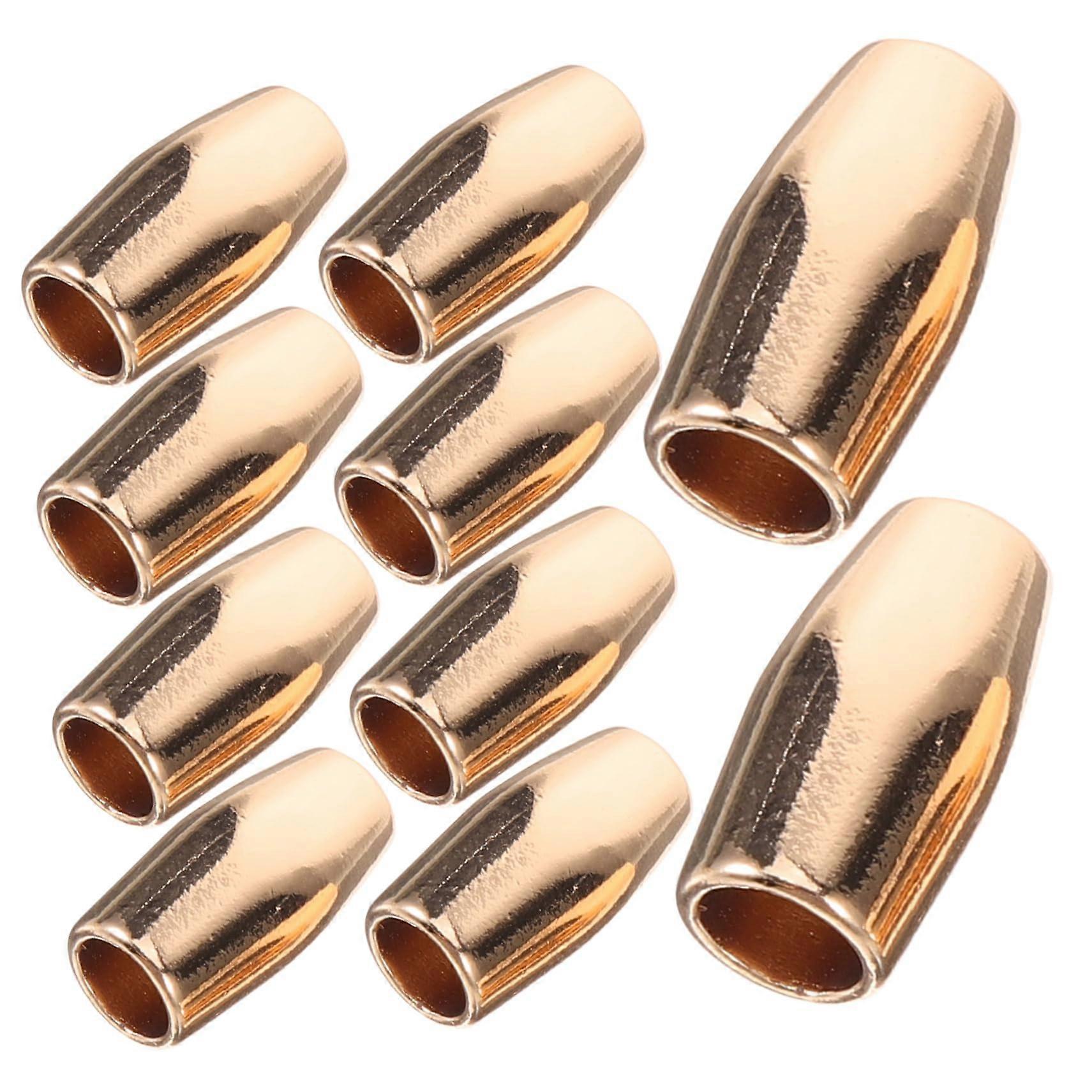Pack of 10 Metal Hanging Clock Spring Cord Toggle Zip Pull Rope Ends Clip