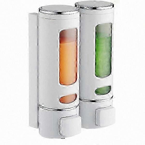White Hanging Soap Dispenser, 400ml Capacity, Set of 2 for Easy Storage and Use