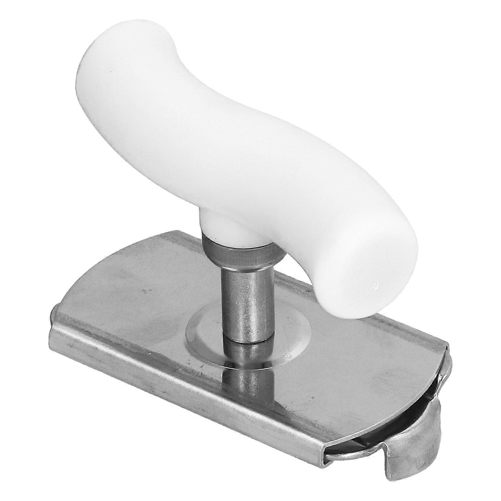 Stainless Steel Can Opener, Portable Manual Bottle Opener with Ergonomic Handle, Comfortable to Use for Kitchen, White