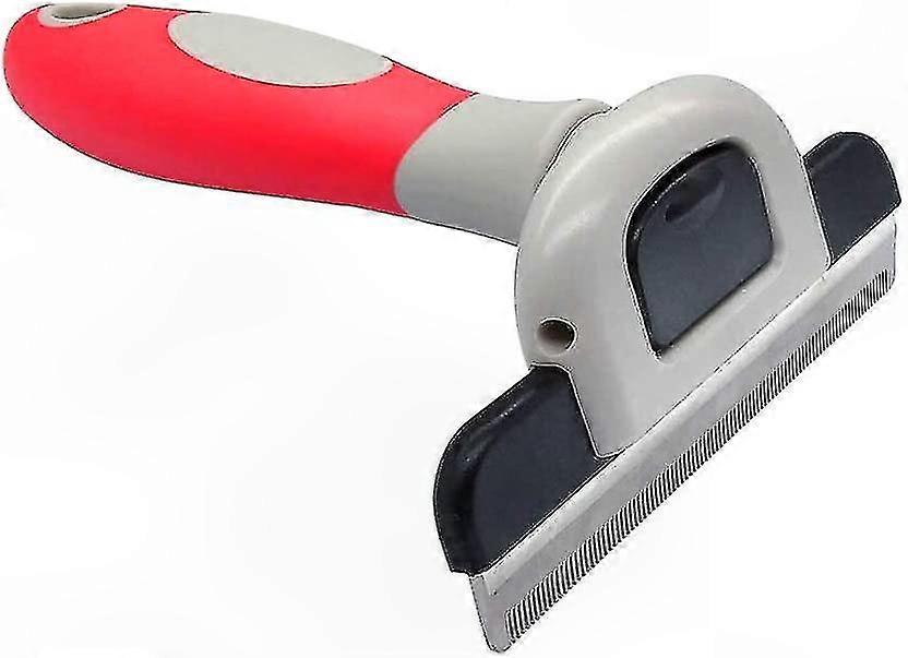 Grooming Comb with Attachments for Long and Short Haired Dogs and Cats (Red, 50mm)