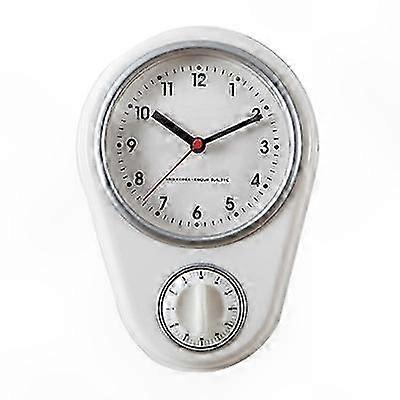 White Clock with Timer Function for Home and Office Use