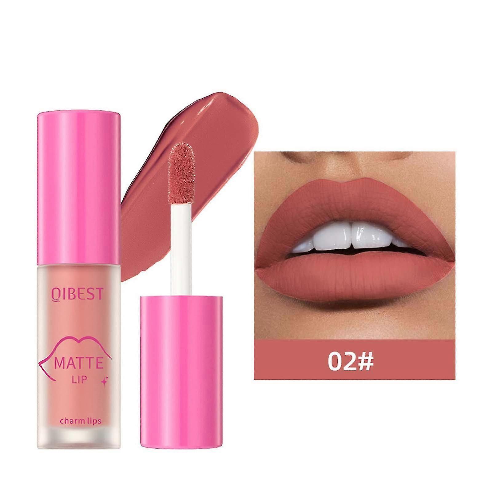 Matte Matte Lipstick Non-stick Lip Glaze Non-fading Velvet Natural Lip Mud Lip Gloss 1.8ml Cosmetic Sets Hr