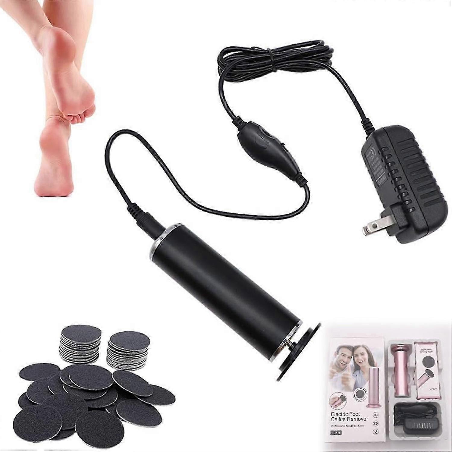 Elektrische Voetslijpen Dode Huid Vijl & Eelt Verwijderaar Pedicure Tool, Zwart