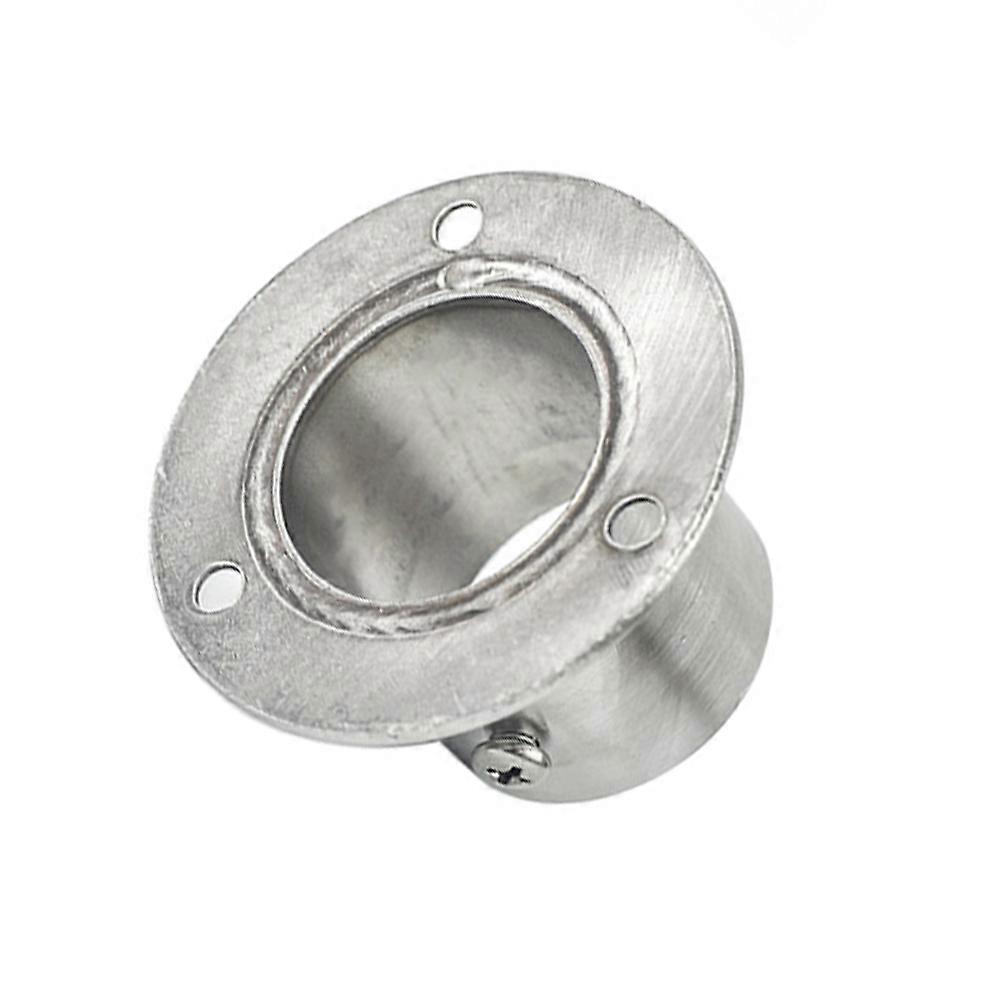 Stainless Steel Closet Pole Socket for Installation Silver Color Fits 32mm Rods