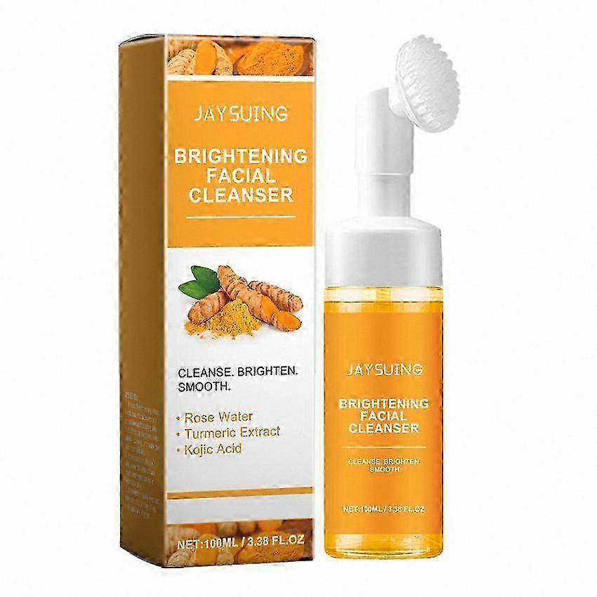 Brightening Turmeric Foaming Cleanser with Kojic Acid, Deep Pore Cleanse for Radiant Skin