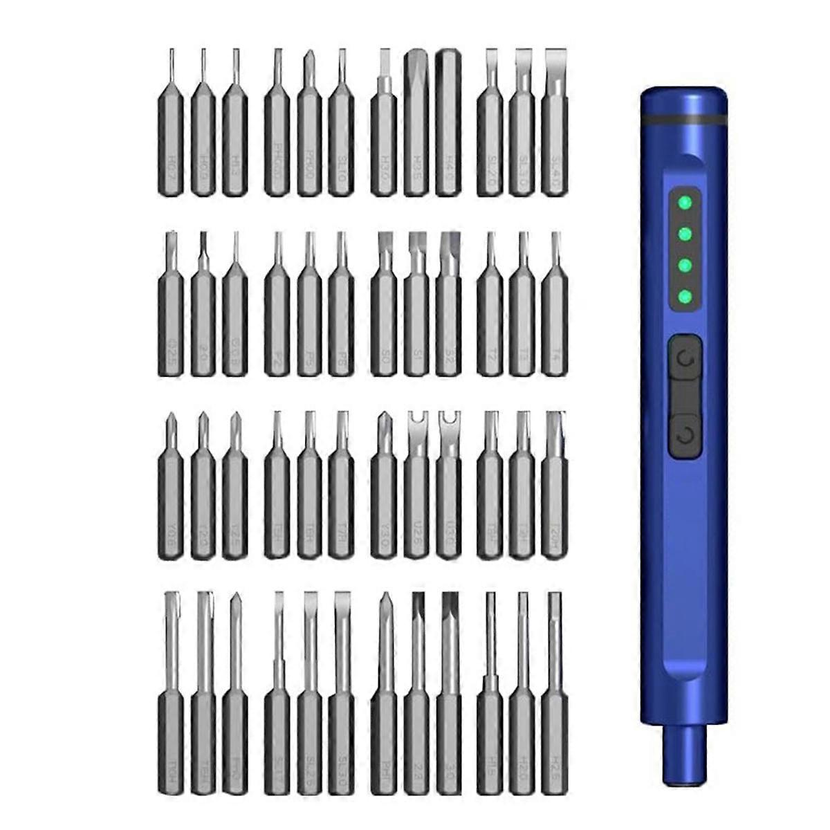 ES480 Electric Screwdriver with 48pcs Alloy Steel Bits LED Lighting for Computer Phone Dismantling R