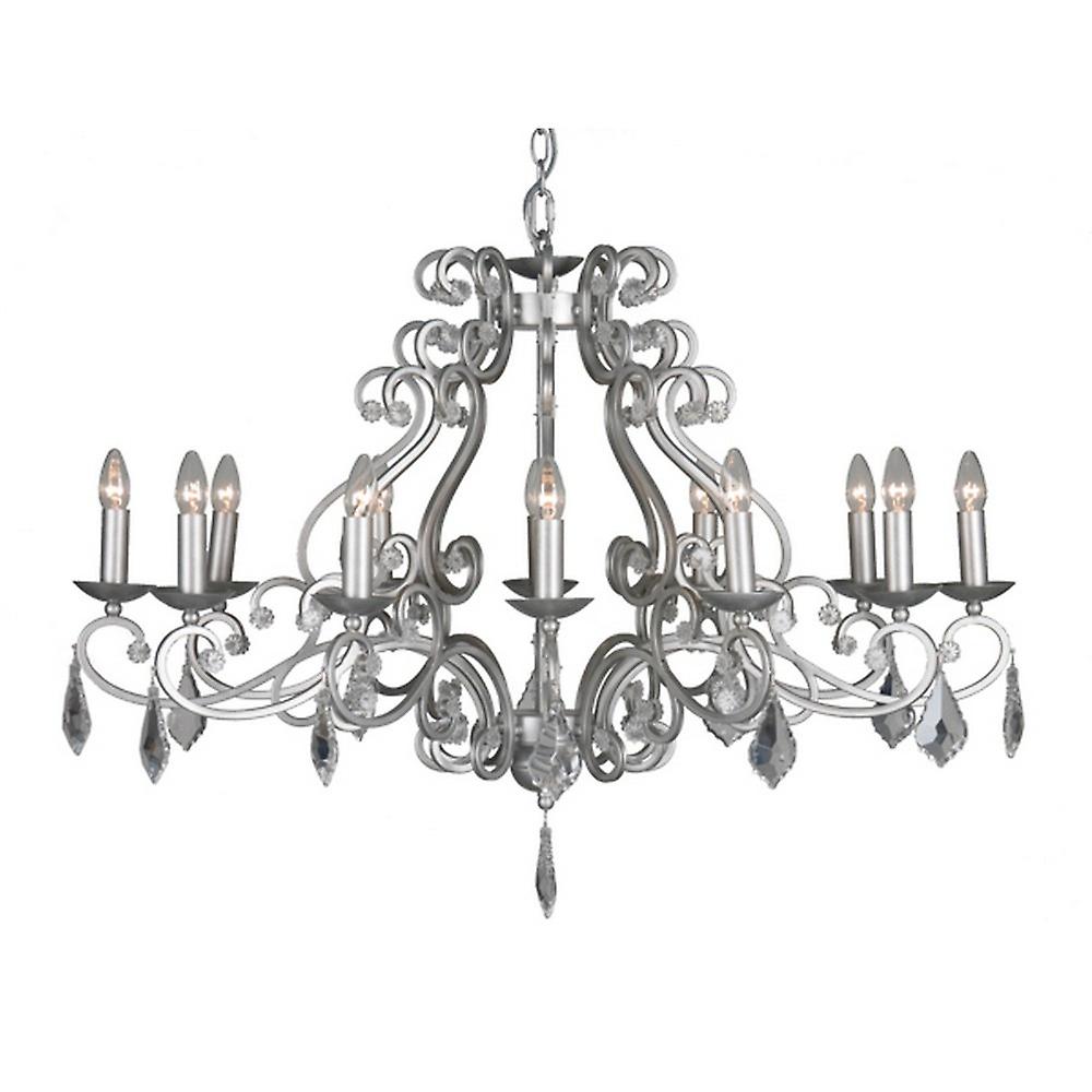 Barozzi Multi Arm Chandeliers Brushed Silver