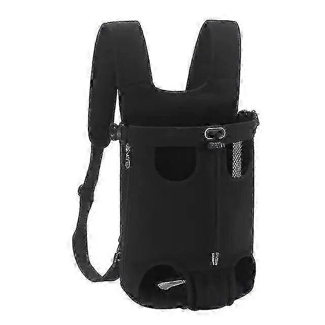 New Breathable Pet Carrier Bag with Drawstring Shoulder Strap - M Size, Black