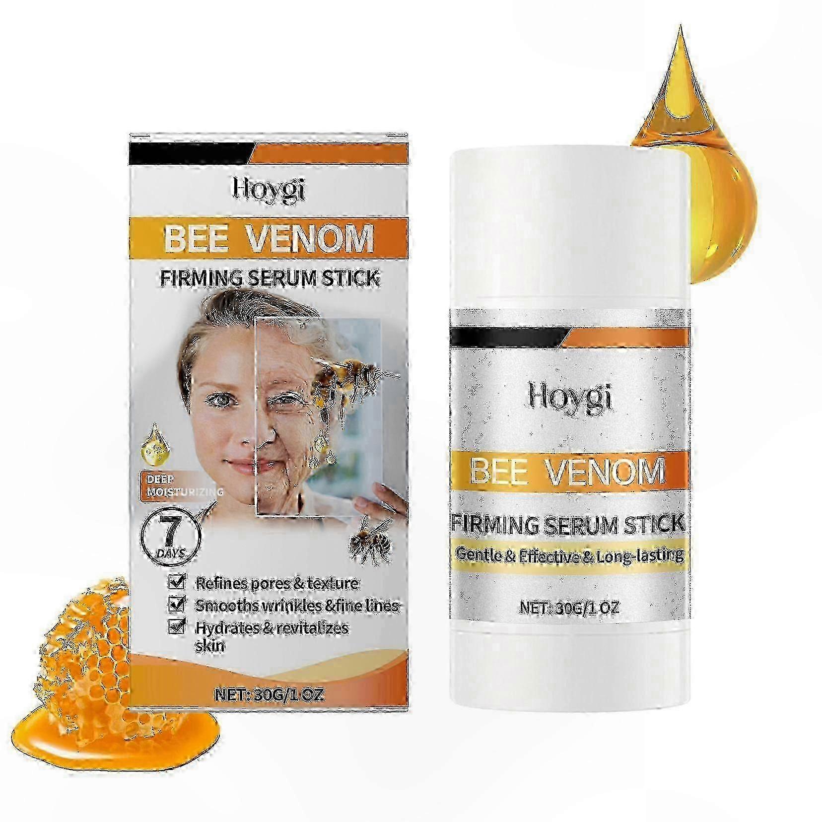 Anti-Aging Serum Stick with Bee Venom, Hydrating Wrinkle Reducer, Smooths Fine Lines, Revitalizes Skin, 7-Day Firming Solution