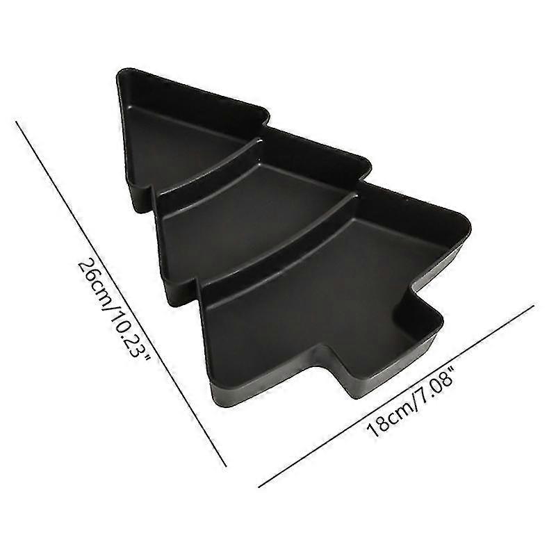 2025 Creative Christmas Tree Shape Candy Snacks Nuts Dry Fruits Plastic Plate Snack