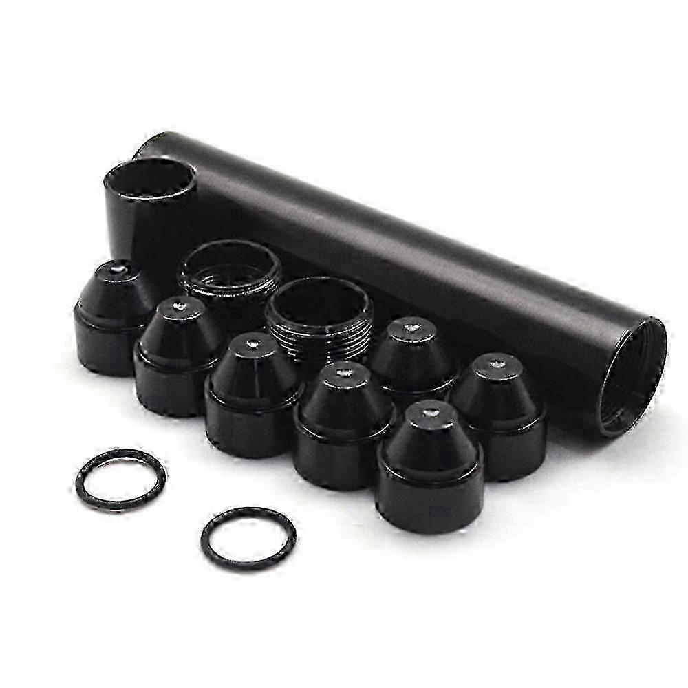 6 Inch Aluminum Fuel Filter Kit 1/2-28 & 5/8-24 Threaded Caps