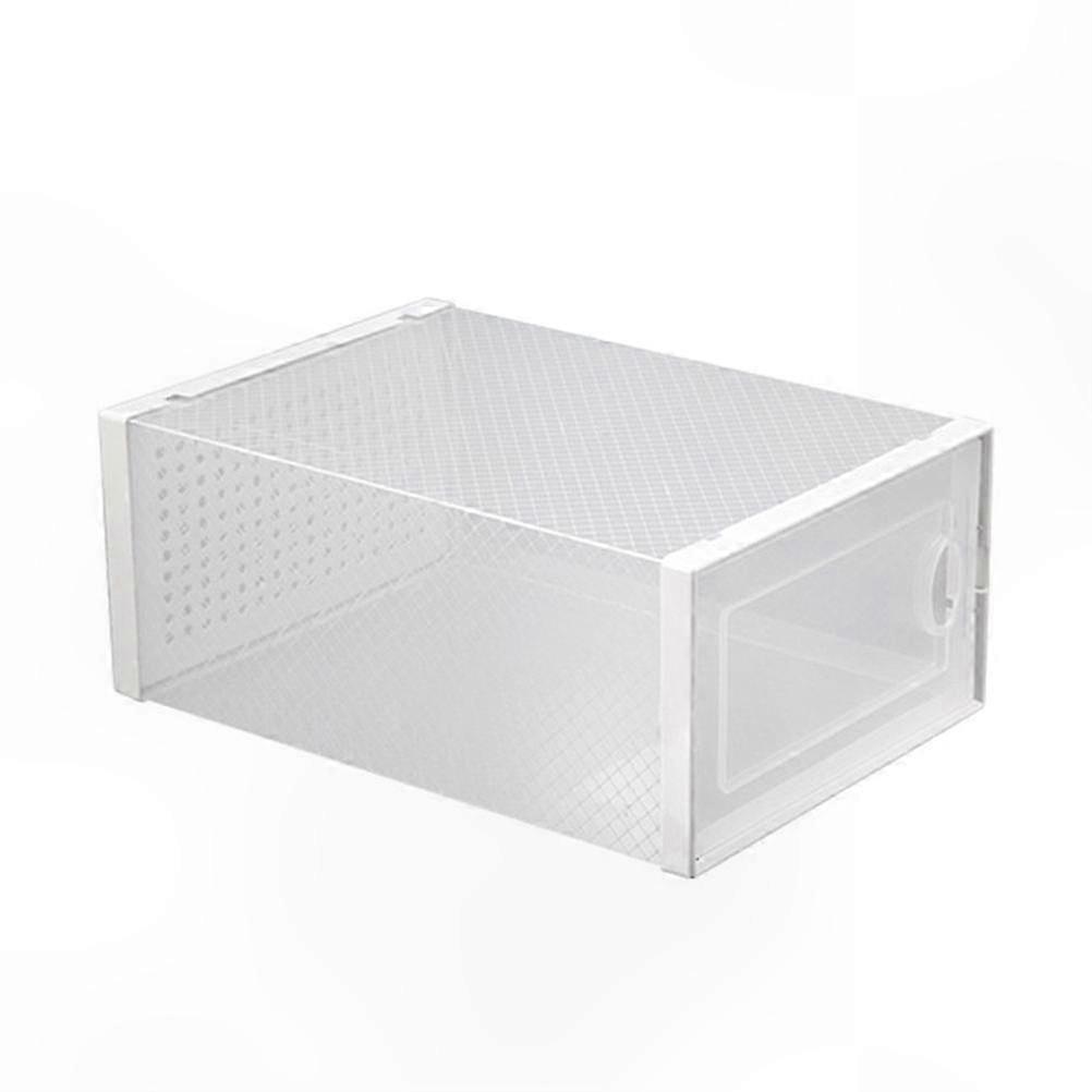 Stackable Shoe Organizer Box Made of Durable PP Plastic for Sneakers and Sandals 12.5x8 Inches Dustproof Design