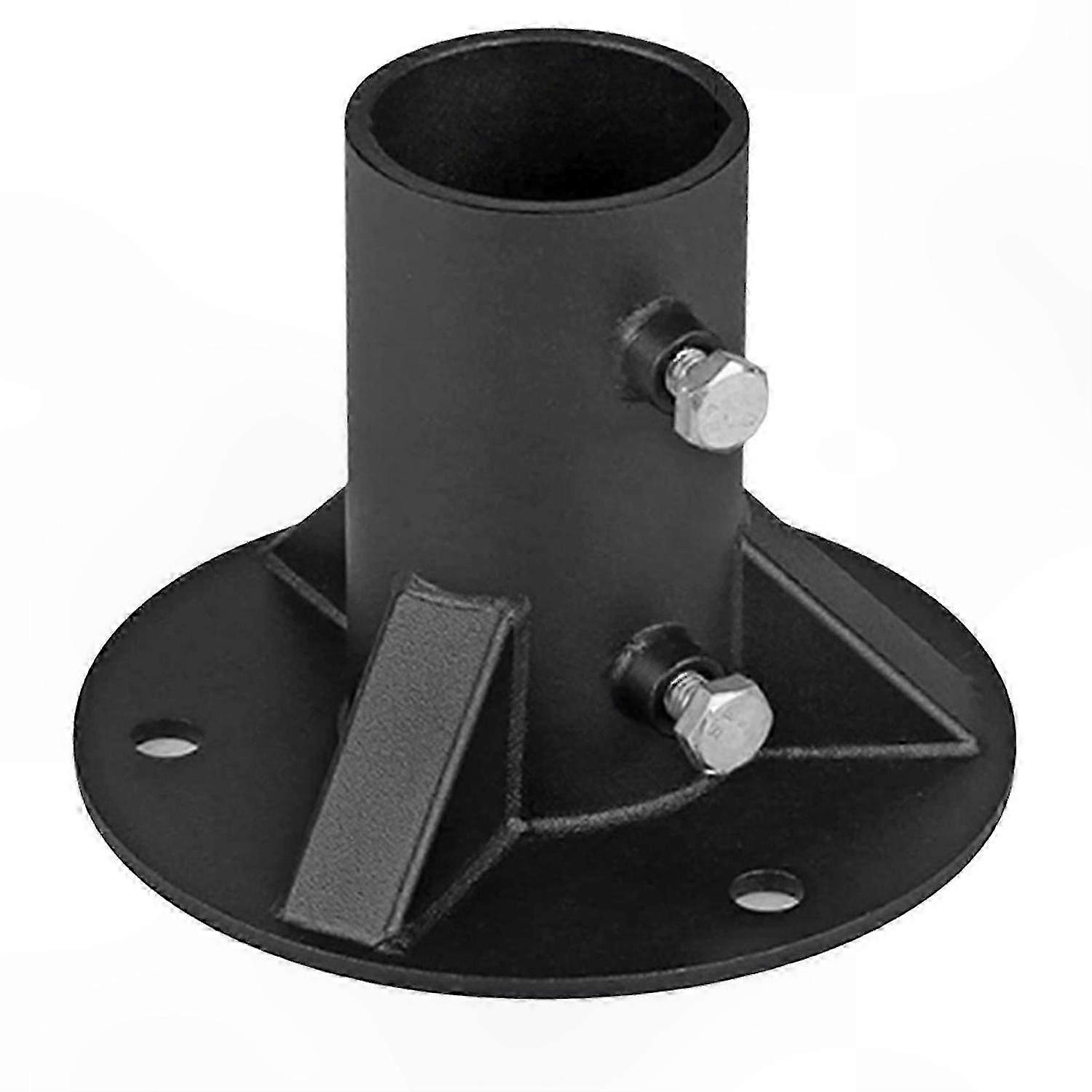 Metal Fence Pole Floor Flange for Chain Link Fencing and Mailbox Support