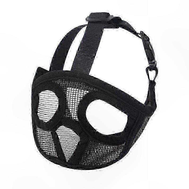 Adjustable Mesh Dog Muzzle for Small Breeds - Breathable Anti-Bite Mask for Pugs and Bulldogs