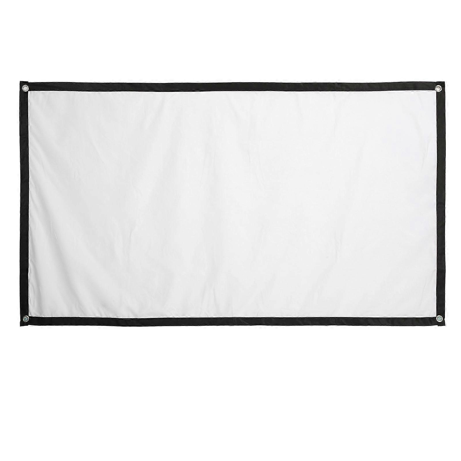 84インチプロジェクタースクリーン16:9 HD屋内屋外映画オフィスプレゼンテーション用フック付きプロジェクションスクリーン