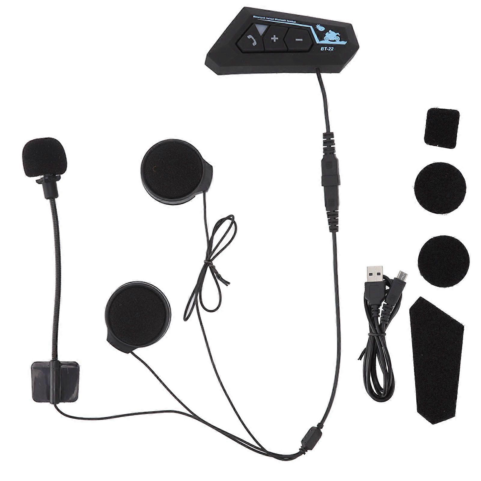 Motorcycle Helmet Headset Multifunctional Hands Free Call Noise Reduction Waterproof Bluetooth 5.0 Helmet Headset