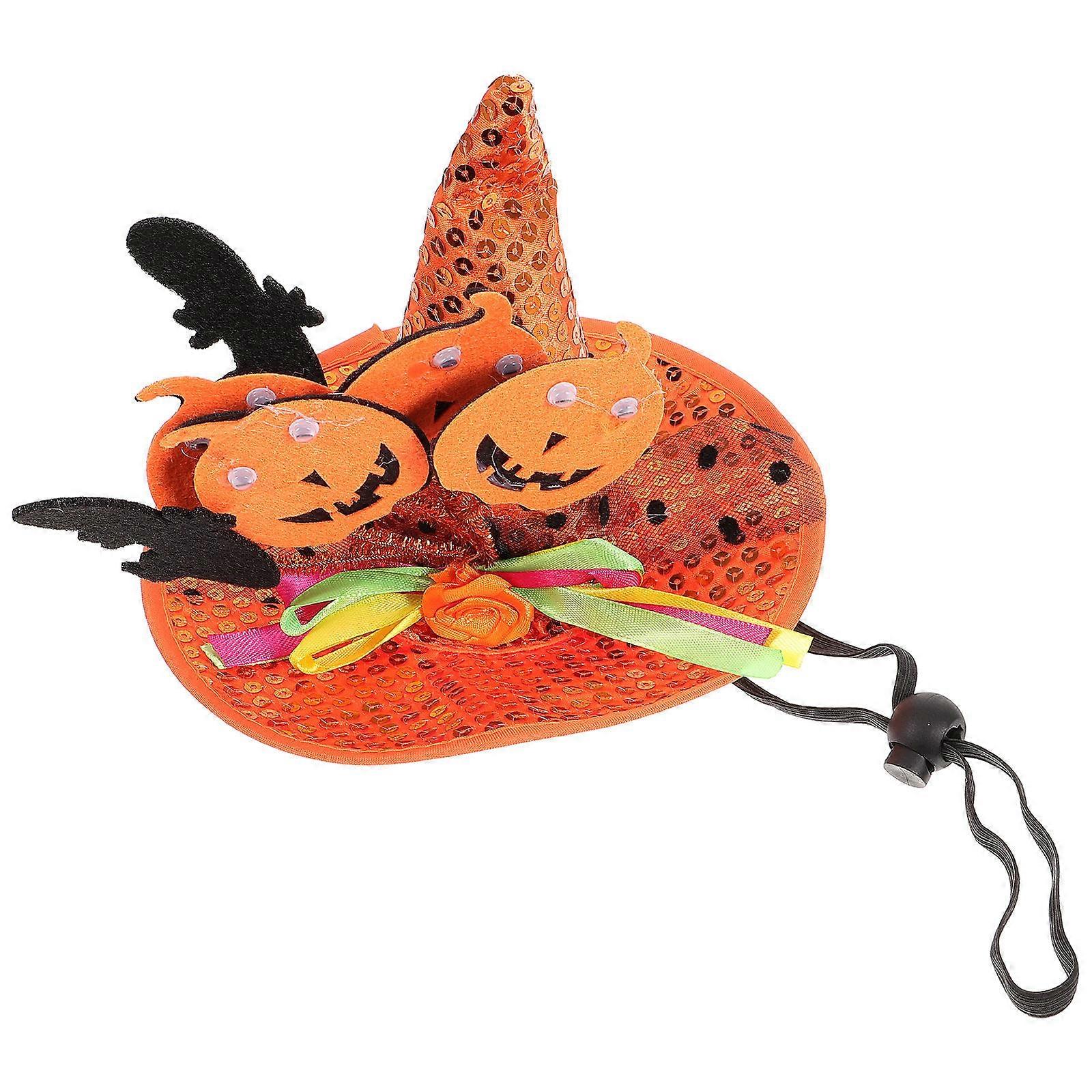 Orange Halloween Pet Headdress for Cat Party Costume