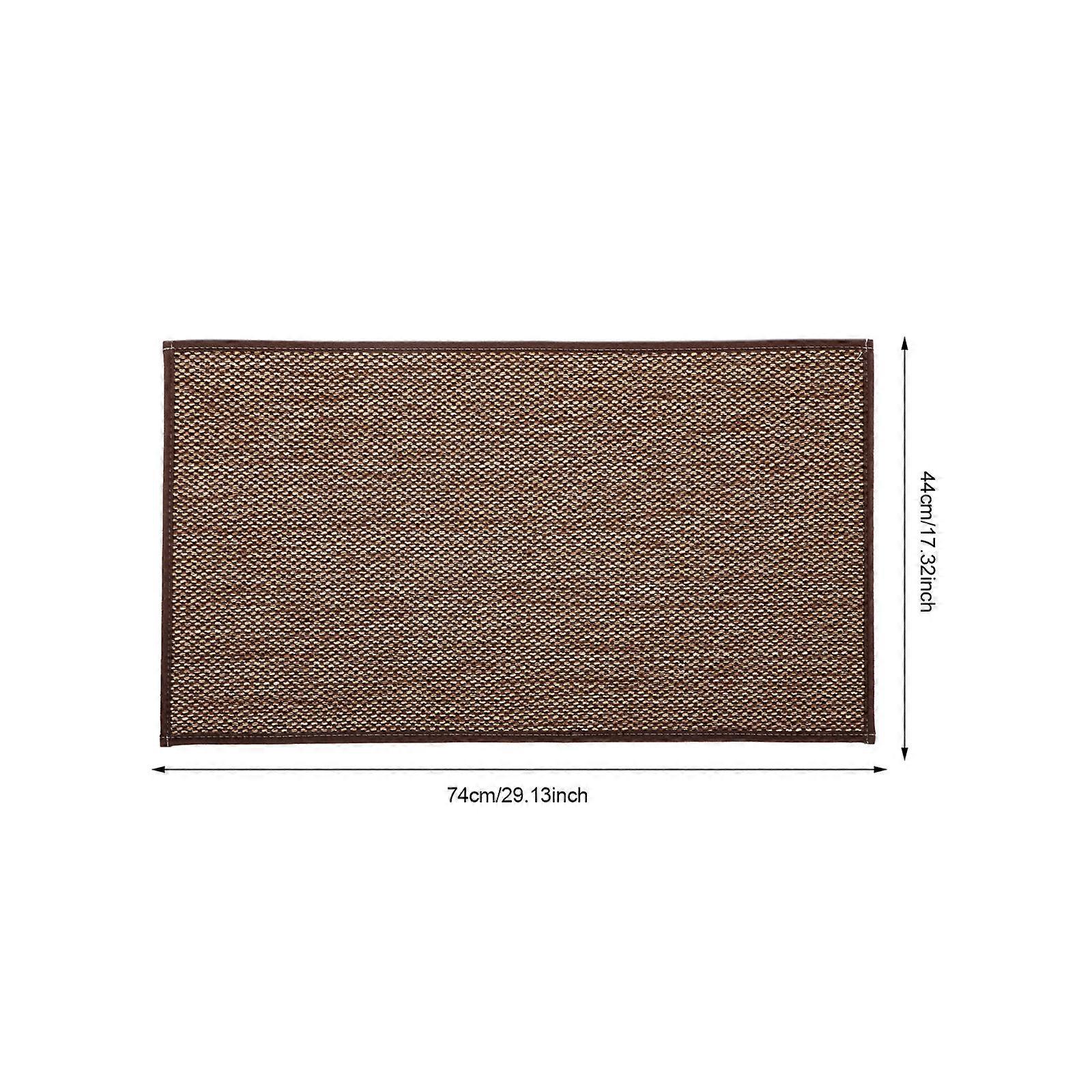 Kitchen Floor Mat Entryway Cushion for Home Brown Polyester Rubber