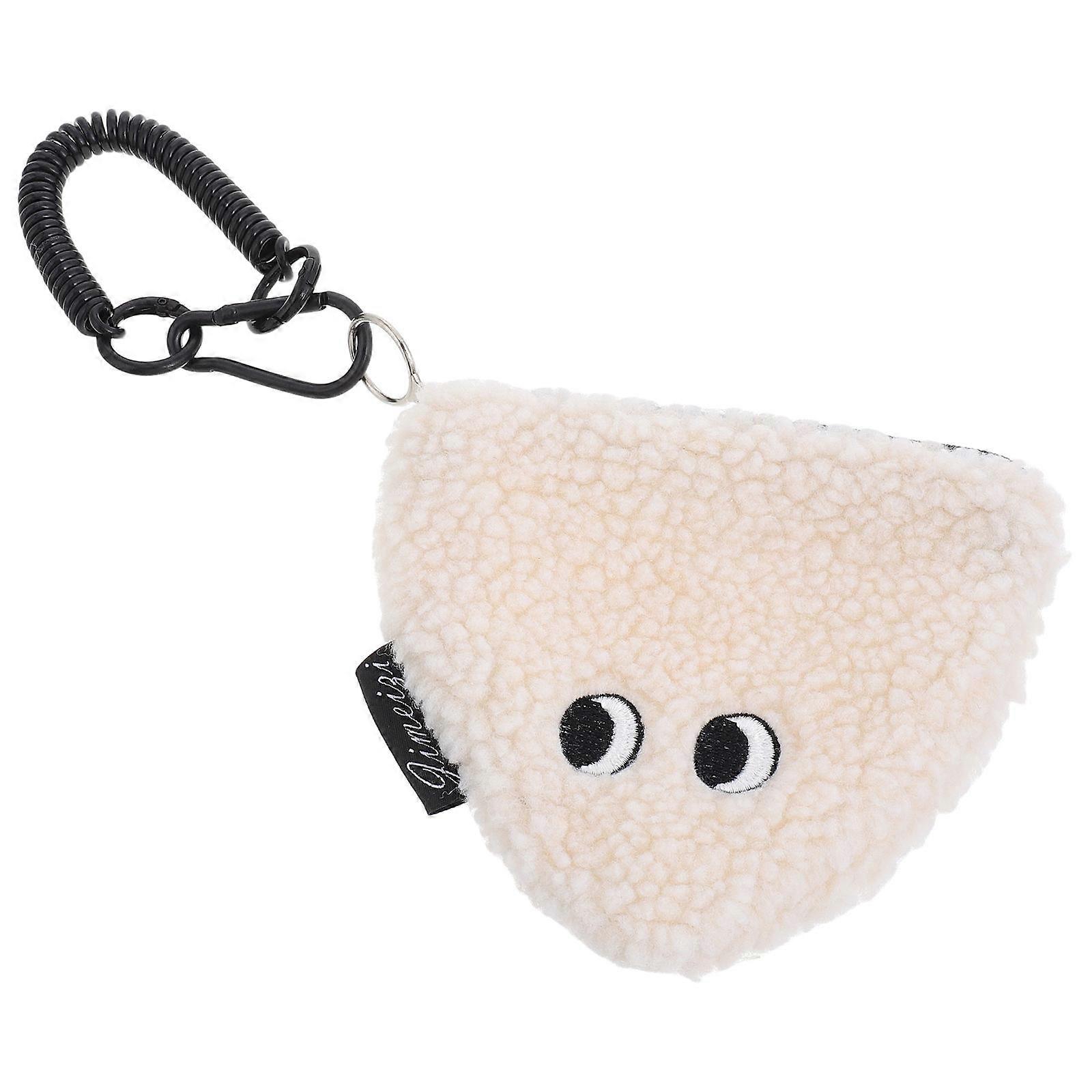 Kawaii Onigiri Plush Coin Purse with Zipper for Storage 2Pcs Set