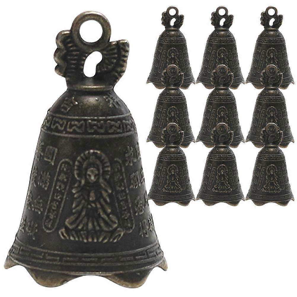 Dragon Clock Hanging Iron Bell Pendants for Decor 10Pcs Decorative Hanging Bells