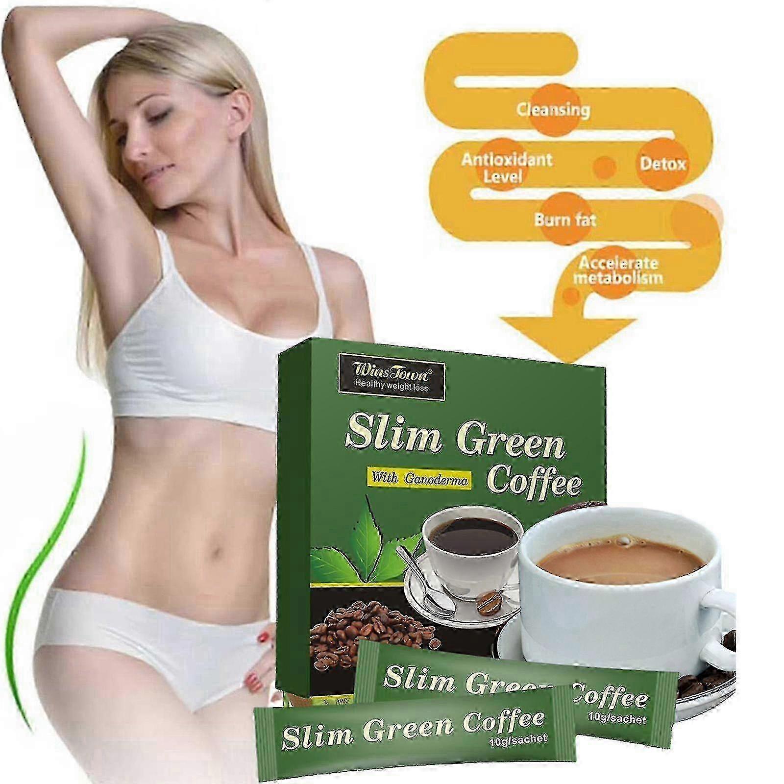 18-54 φακελάκια τσαγιού Slim Green Coffee με Ganoderma Control Weight Weight Tea