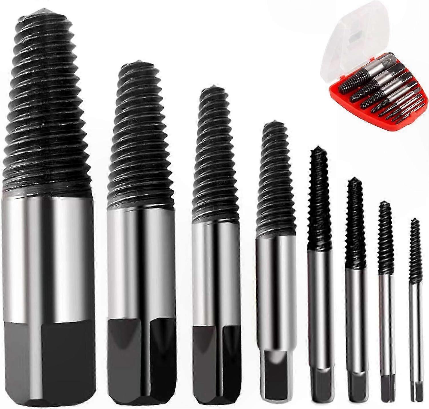 8-Piece Screw Extractor Kit for Removing Stripped or Broken Screws