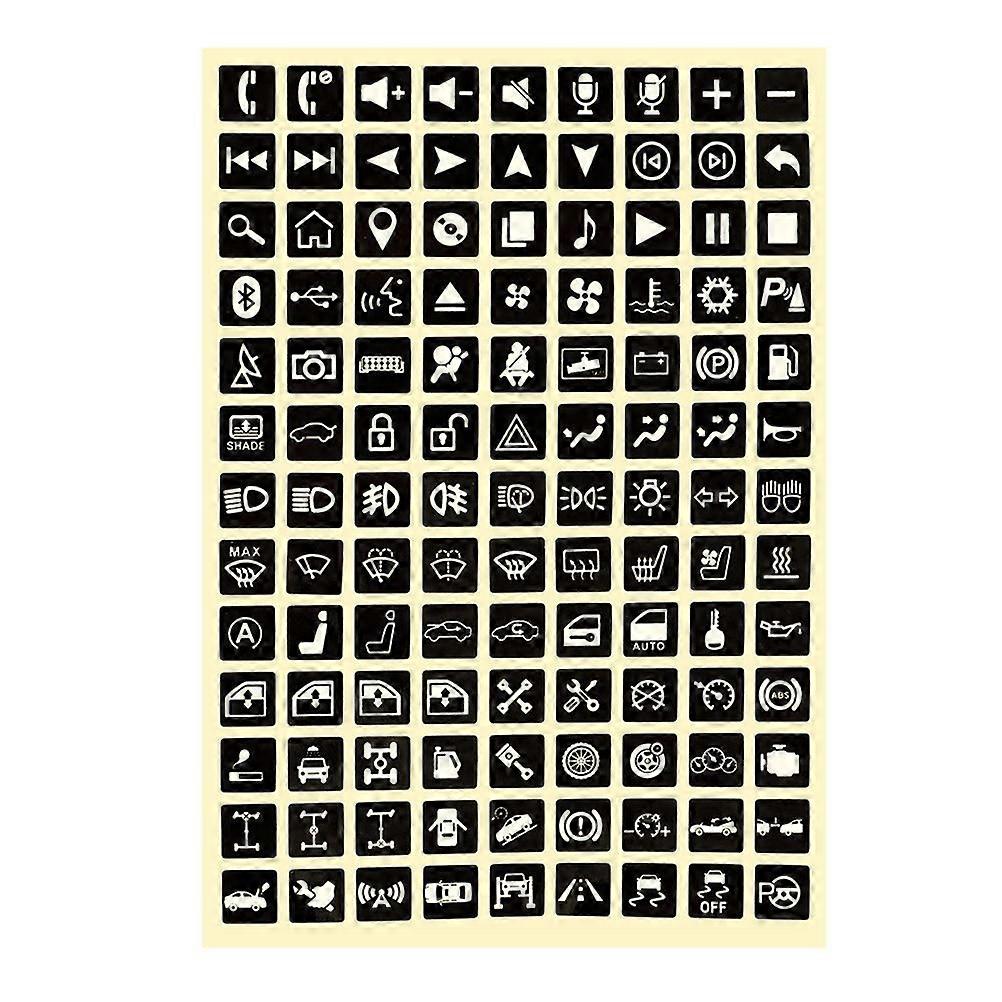 Multifunction Button Stickers Car Luminous Sticker Car Light Stickers Switch Relay Decoration Rocker Switch Label Circuit Panel Decals