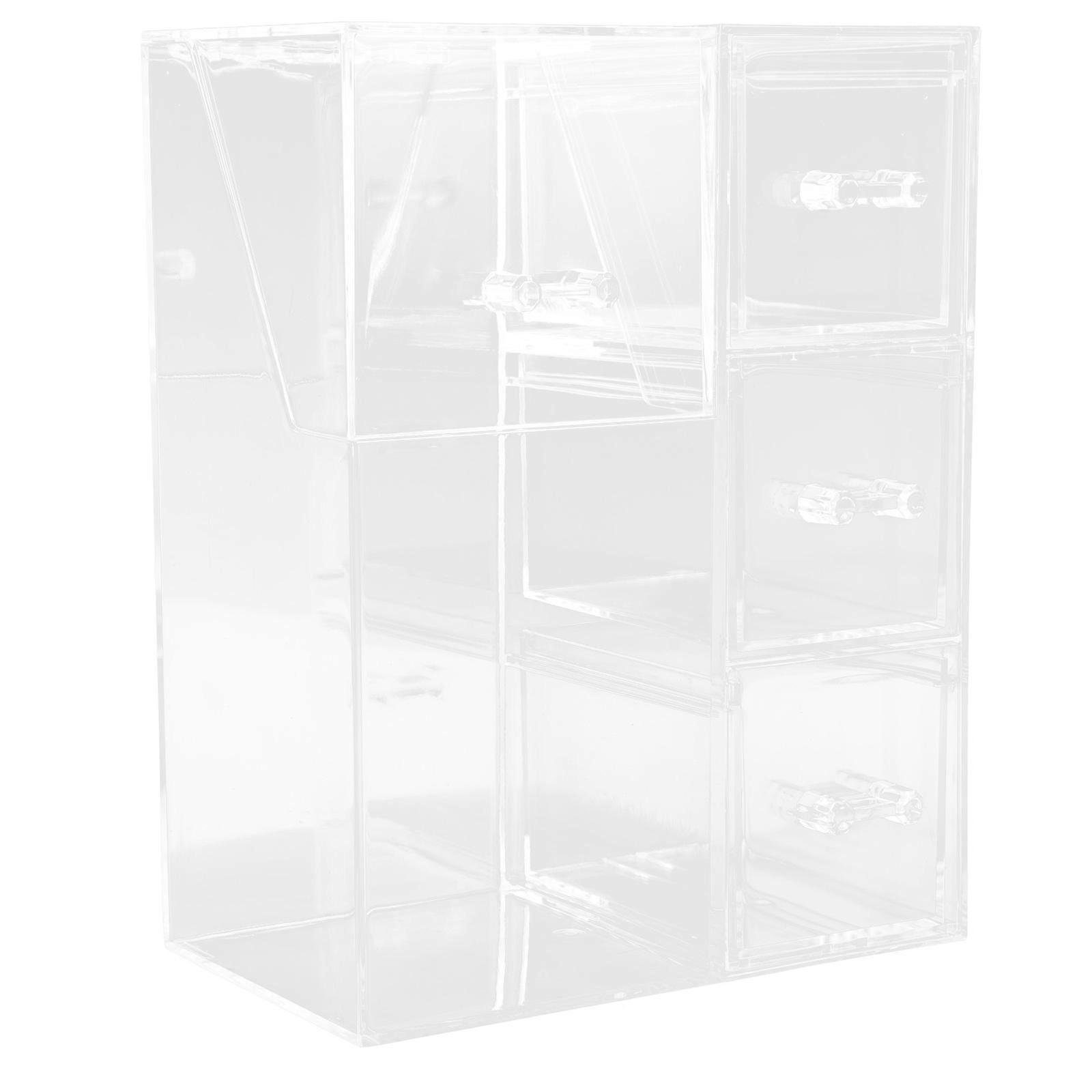 Makeup Brush Holder Clear Acrylic Organizer for Storage 2Pcs Desktop