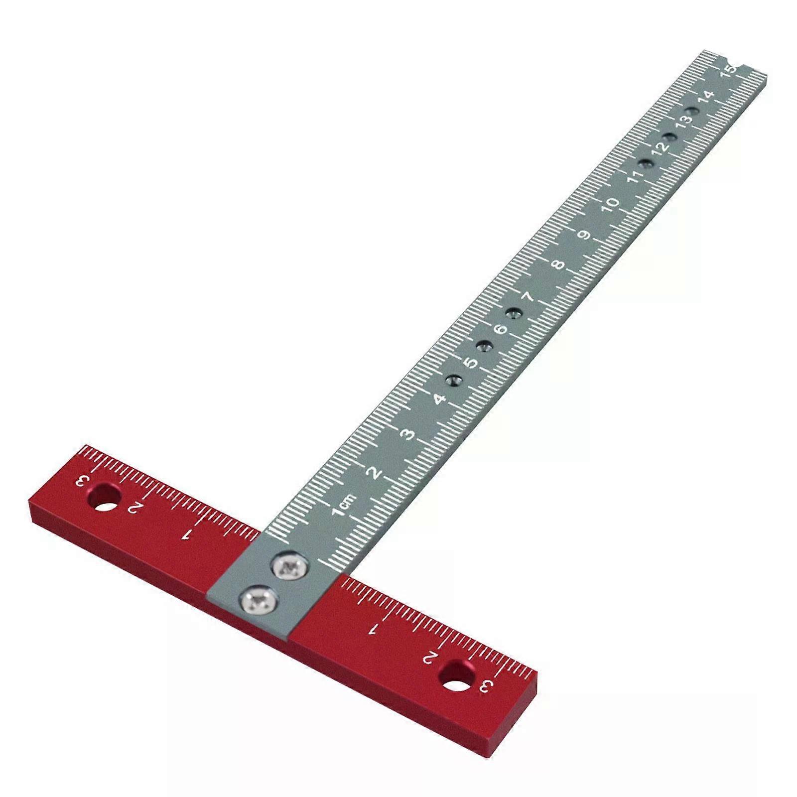 Aluminium T Square Ruler Alloy Metal Woodworking Drawing Crafting Drafting FI
