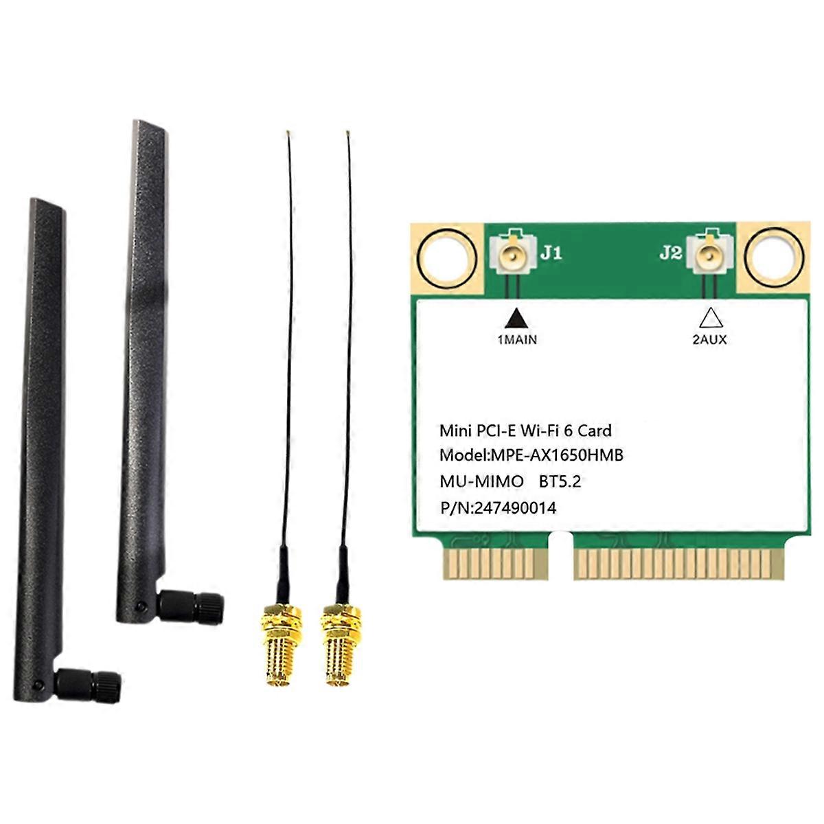 AX1650 Wireless WiFi Card 2.4G/5G Dual-Band 2974M AX1650 WIFI6 Card Bluetooth 5.2 Gigabit Wireless Network Card