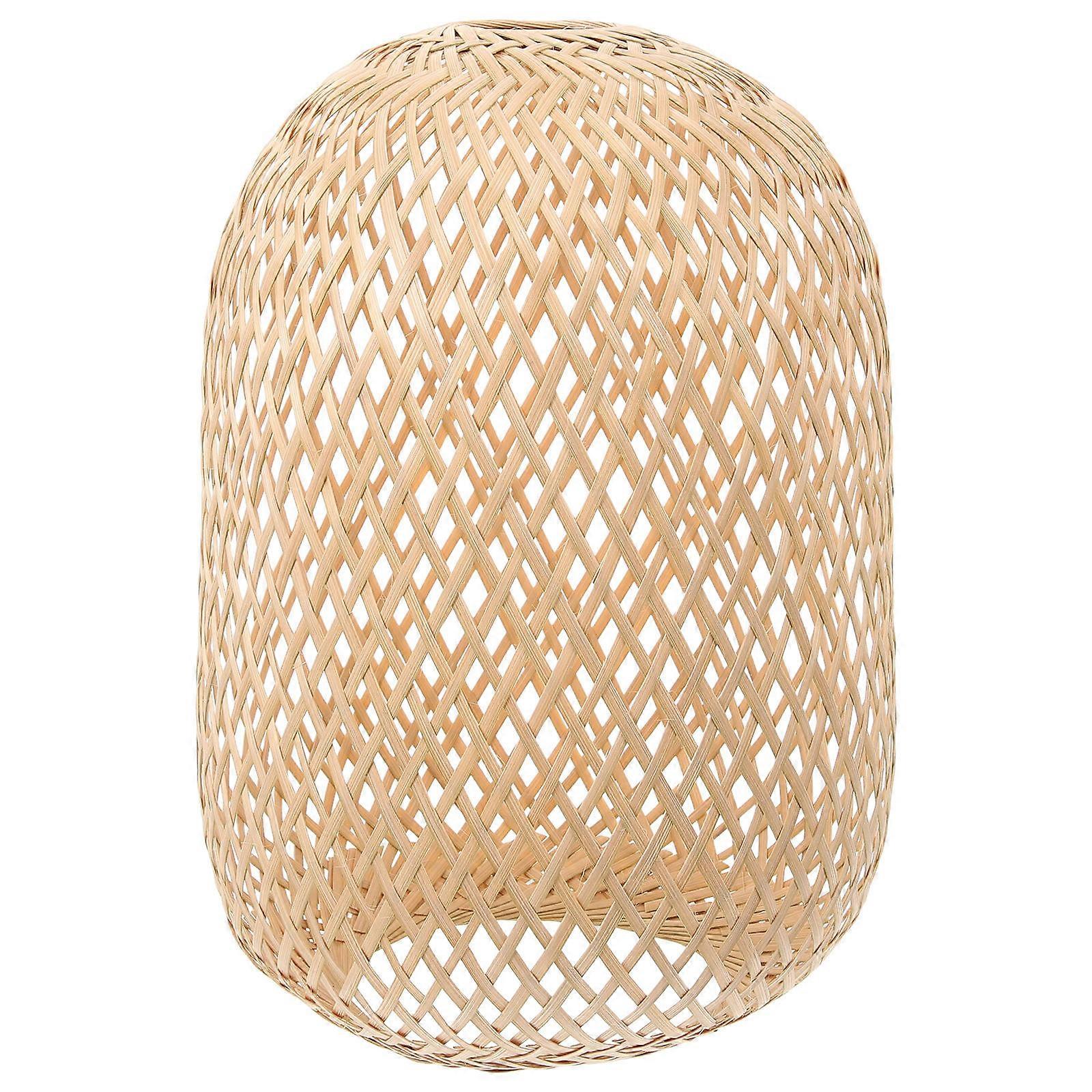 Rustic Style Woven Lampshade Pendant Lamp Shade For Homeowners Interior Decorators Khaki Light Diffusion 2Pcs