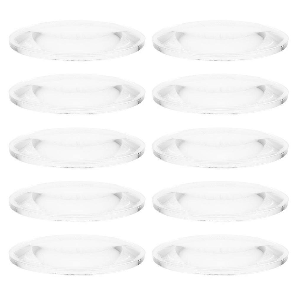 Physics Optical Lens Double Convex Lens for Lab Use 40Pcs Clear