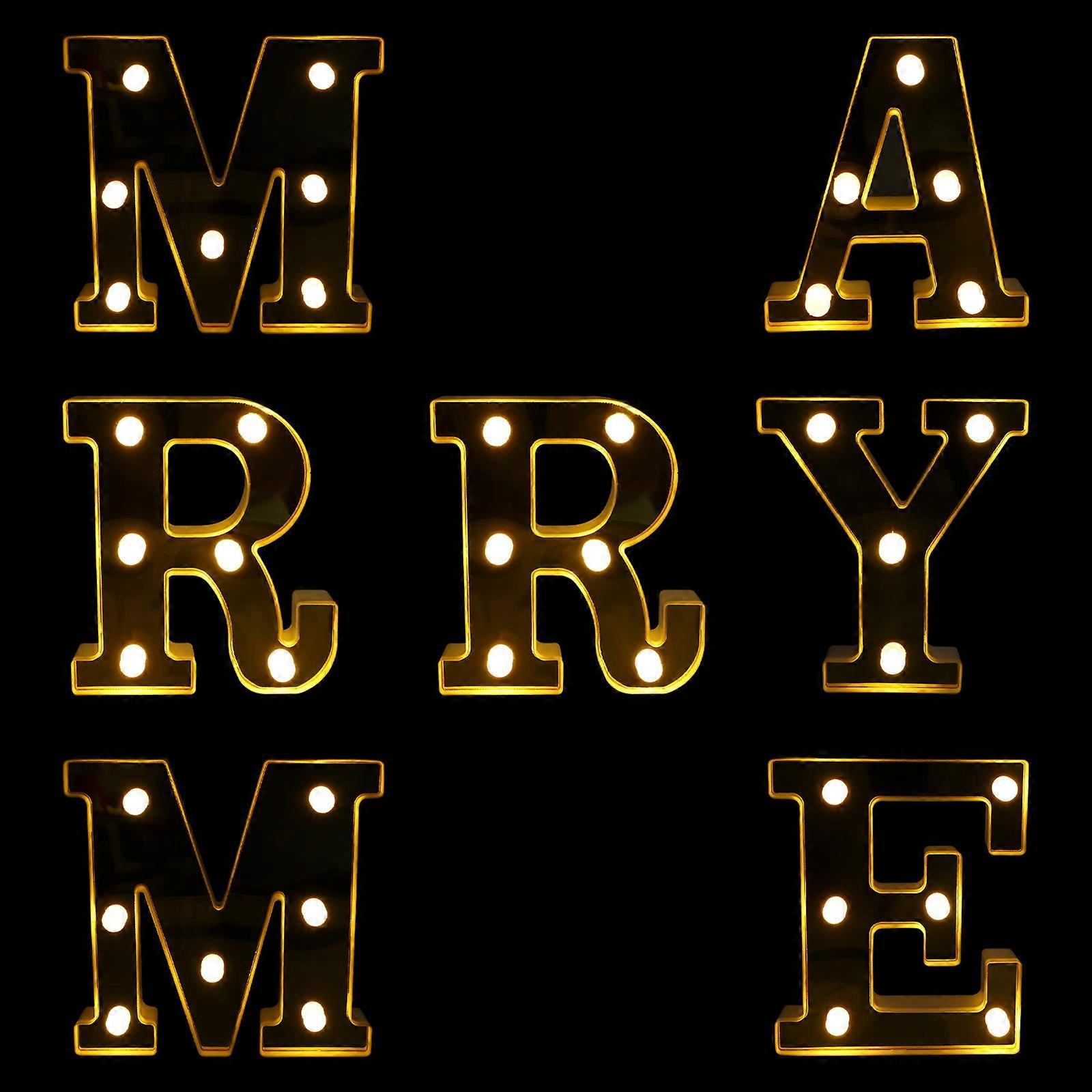 Marry Me Letter Lamp for Proposal Lighting Decor 1Set White
