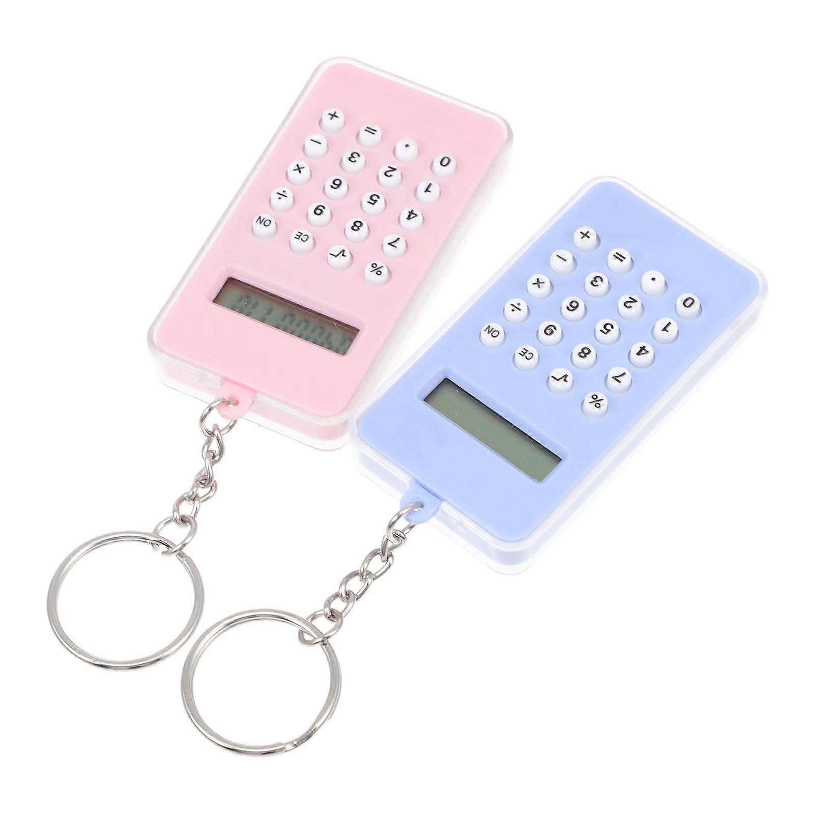 Toy Calculator Key Chain Pendant for Decoration 4Pcs Gift