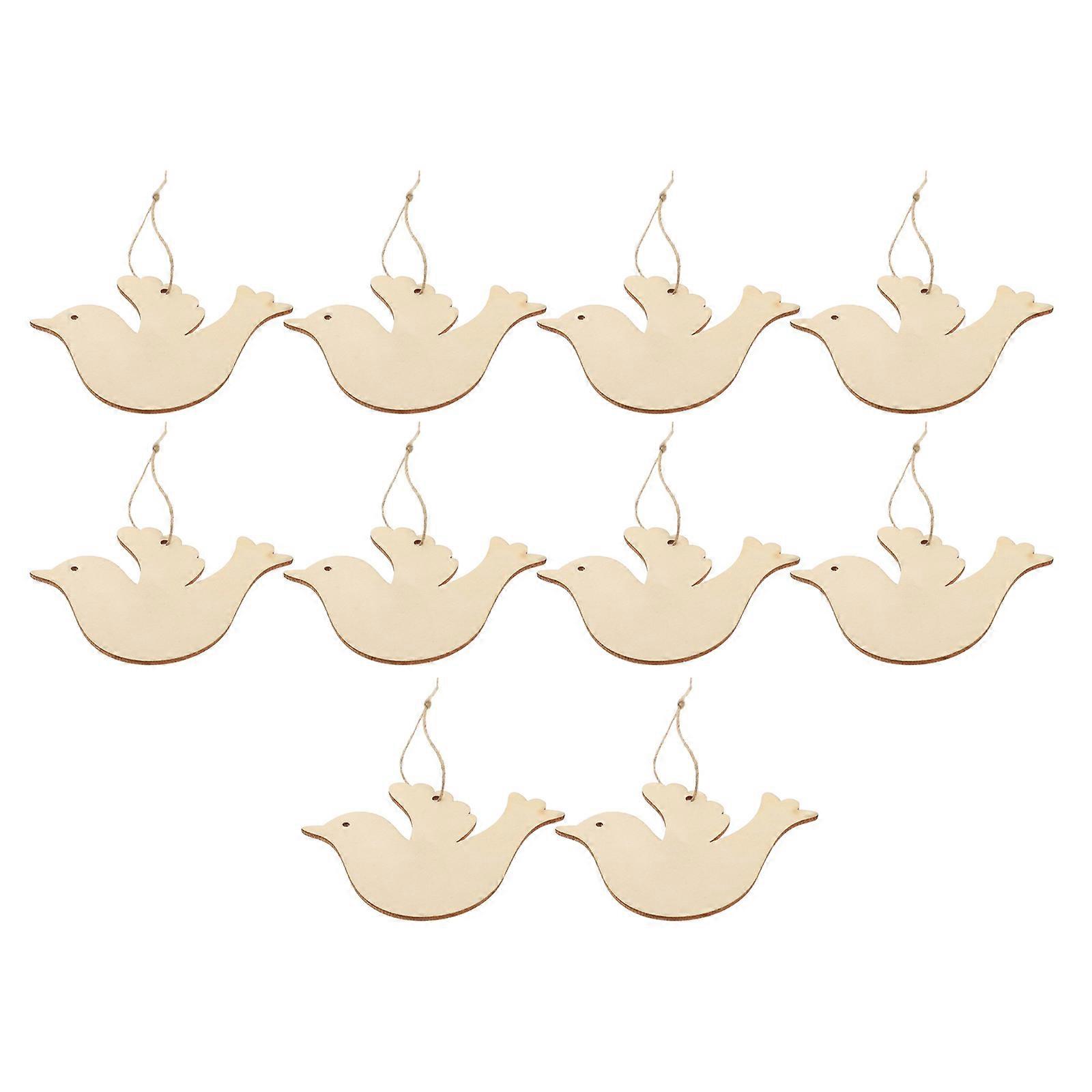 Wooden Cutout 350 Pcs Bird Shaped Craft Supply For Children In Beige Color With DIY Decoration Function