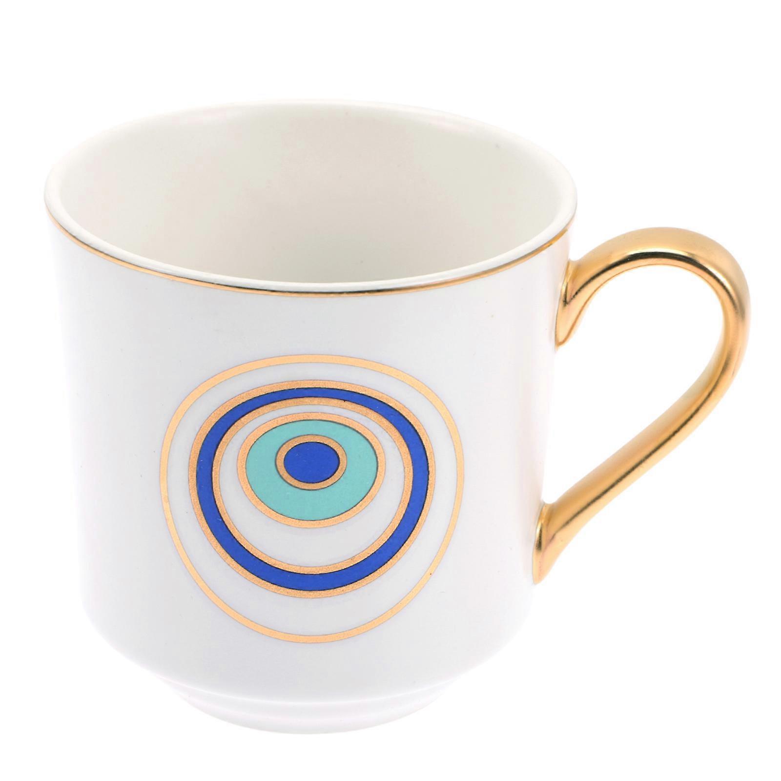 Ceramic Drinking Cup for Home 4Pcs Eye Mug Coffee White