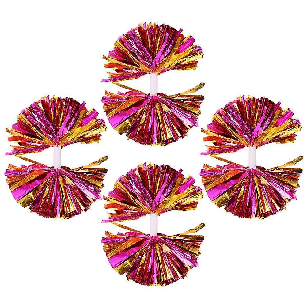 Handheld Pom Poms Cheering Props for Gymnastics 12Pcs Assorted Color Durable