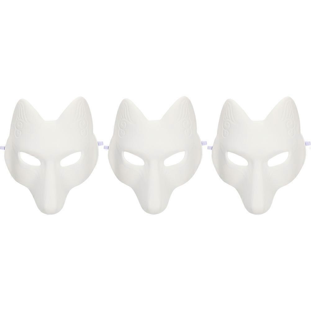 DIY Unpainted Fox Mask 9 Pcs For Halloween And Masquerade Ball Ideal For Craft Enthusiasts With Elastic Band Design