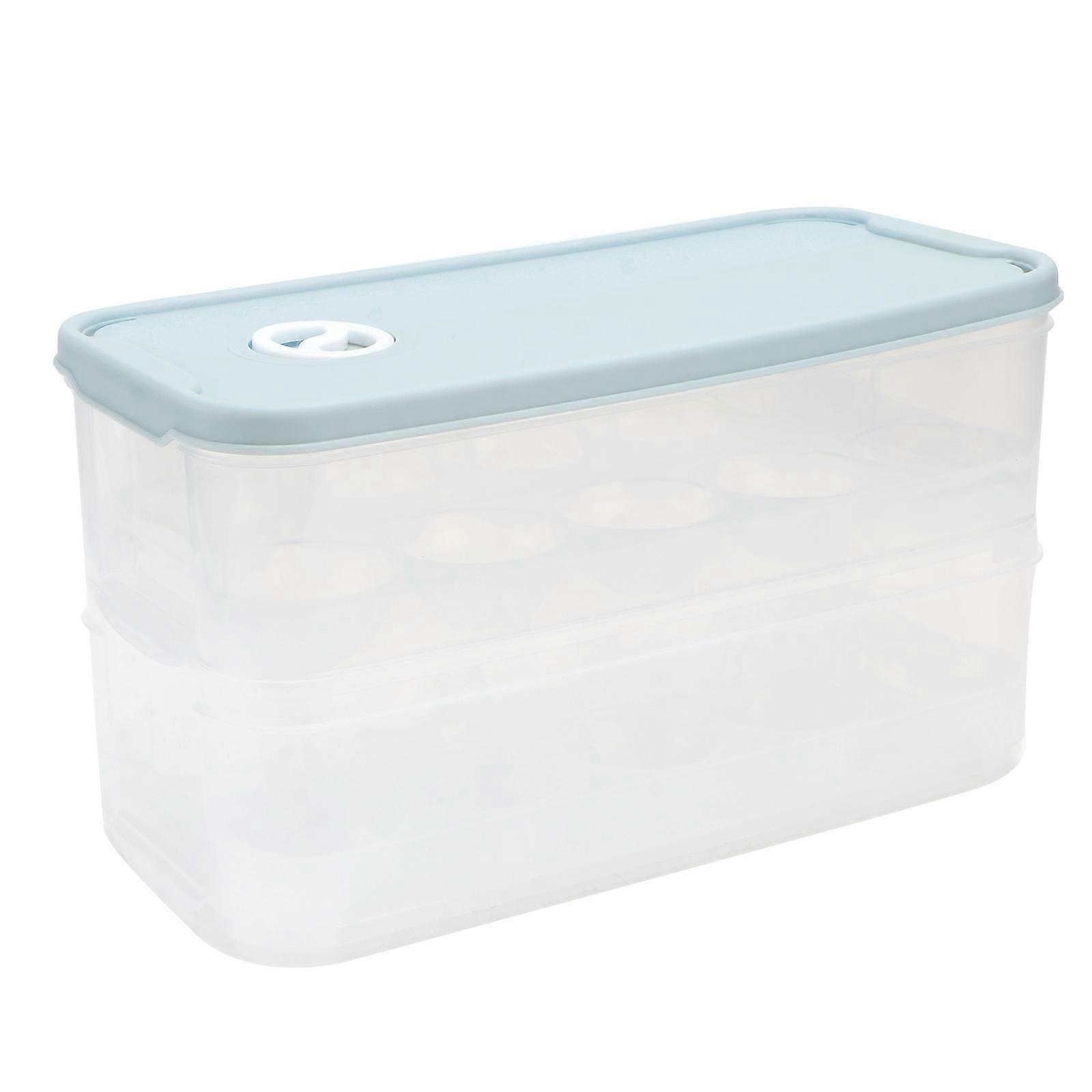 Stackable Egg Box 2Pcs Household Kitchen Refrigerator Storage Tray Freshness Sealed PP