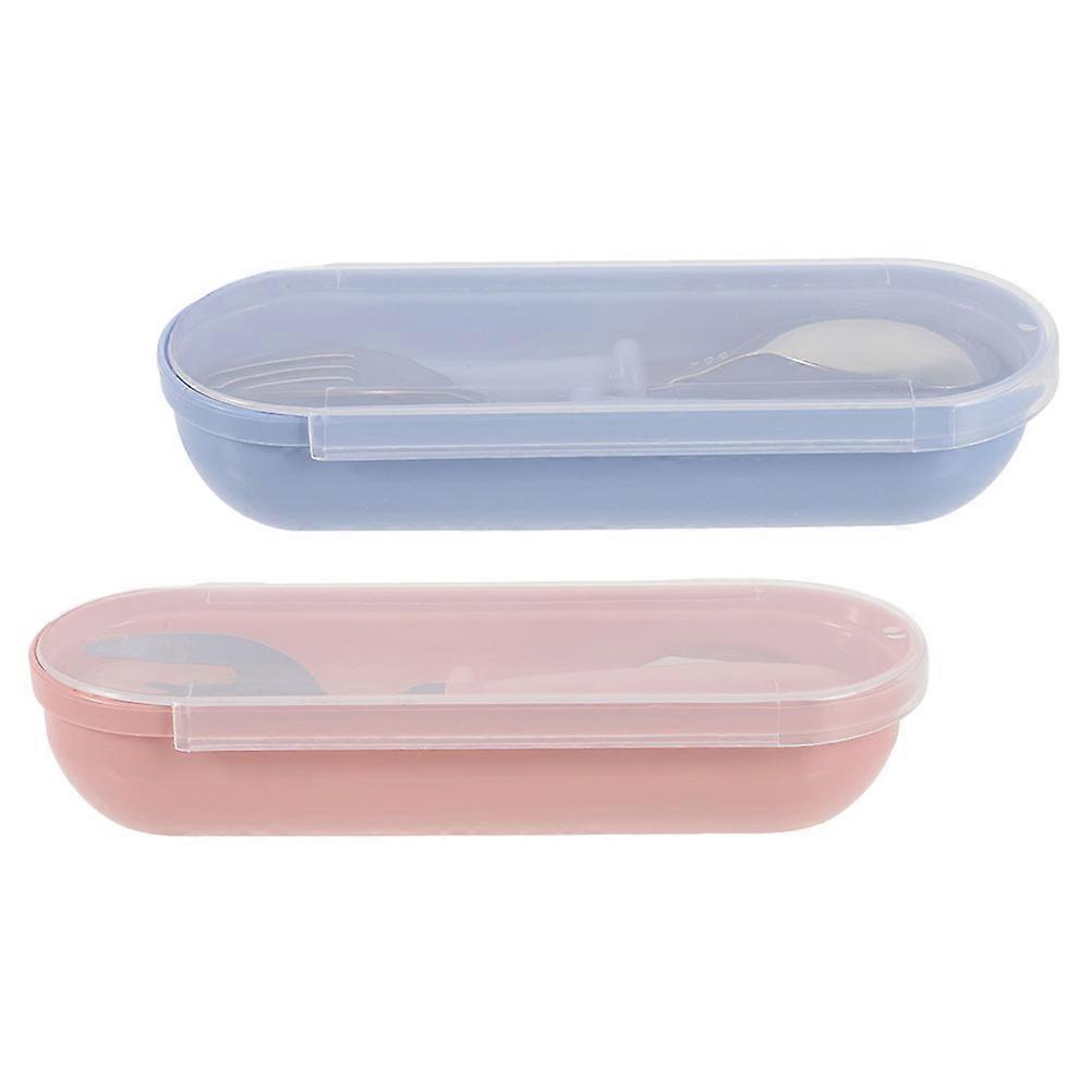 Kids Tableware 4 Sets Stainless Steel Spoons Forks Comfortable Ergonomic Handles Daily Use Assorted Color Dishwasher Safe 4Set