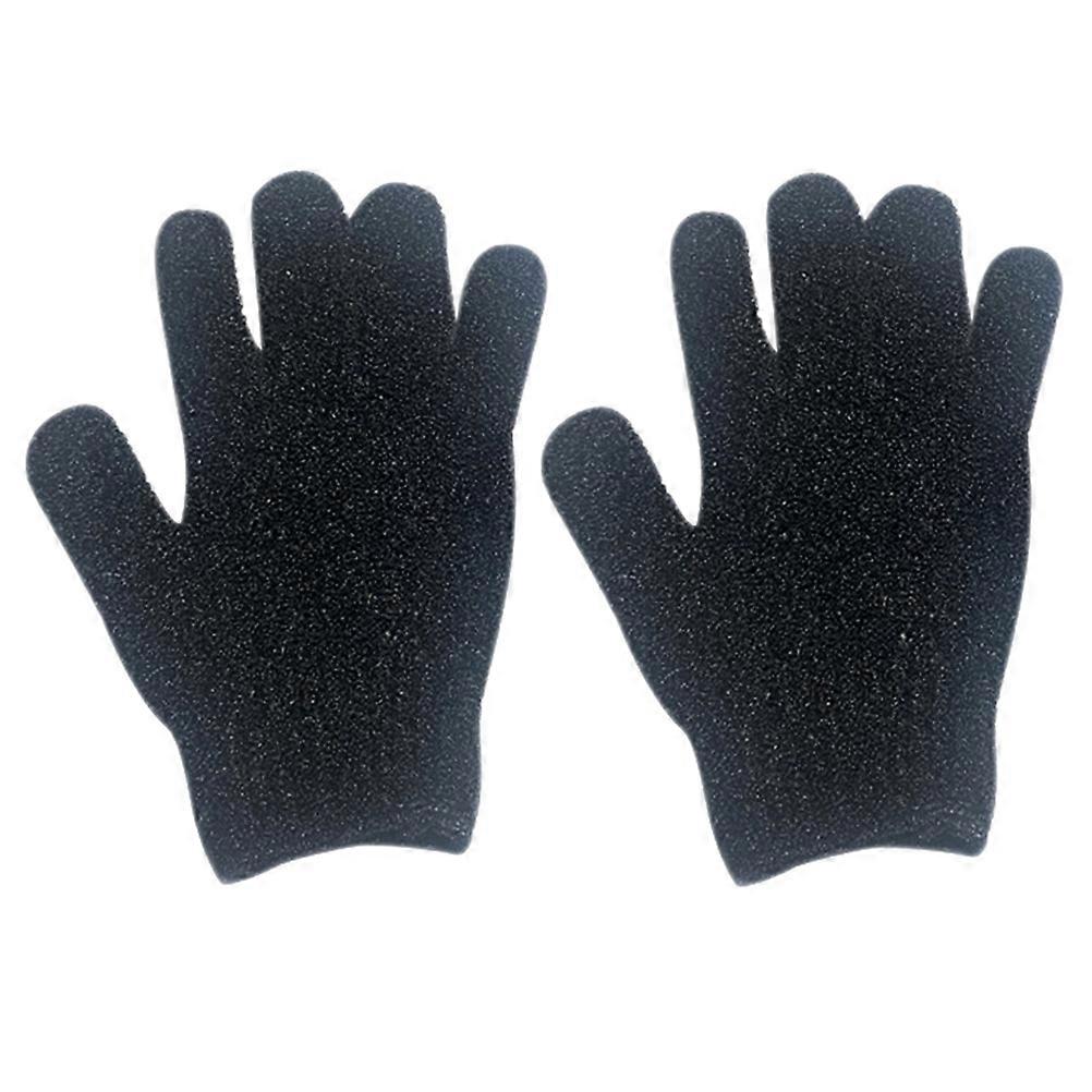 Deep Rubbing Gloves Exfoliating Gloves for Bath 6Pcs Black Bath Mitts