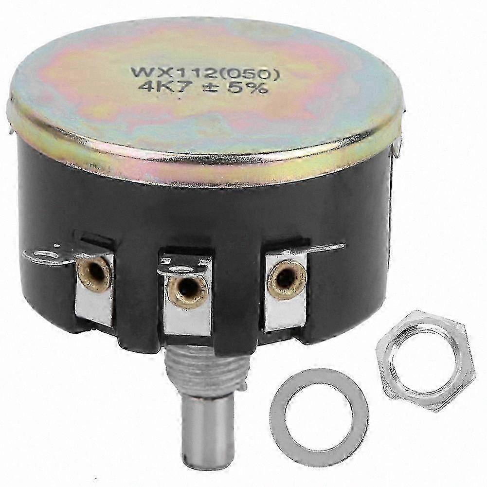 4.7k Ohm 5W Spiral Wire Potentiometer with Single Circle Turn Design