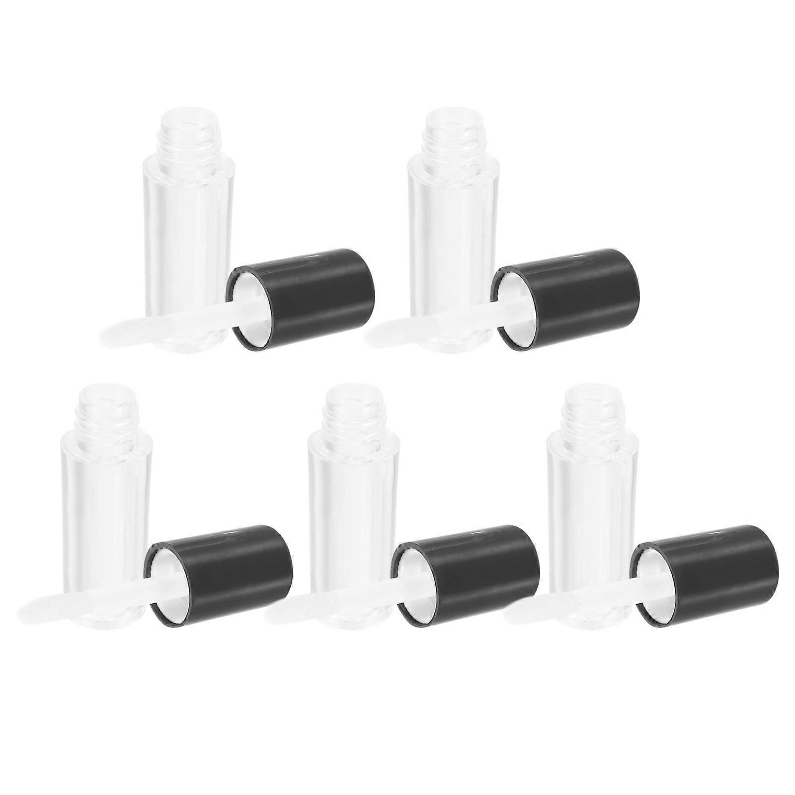 Lip Gloss Bottles Empty Lip Glazes Tubes for Storage Use 10Pcs Black Plastic