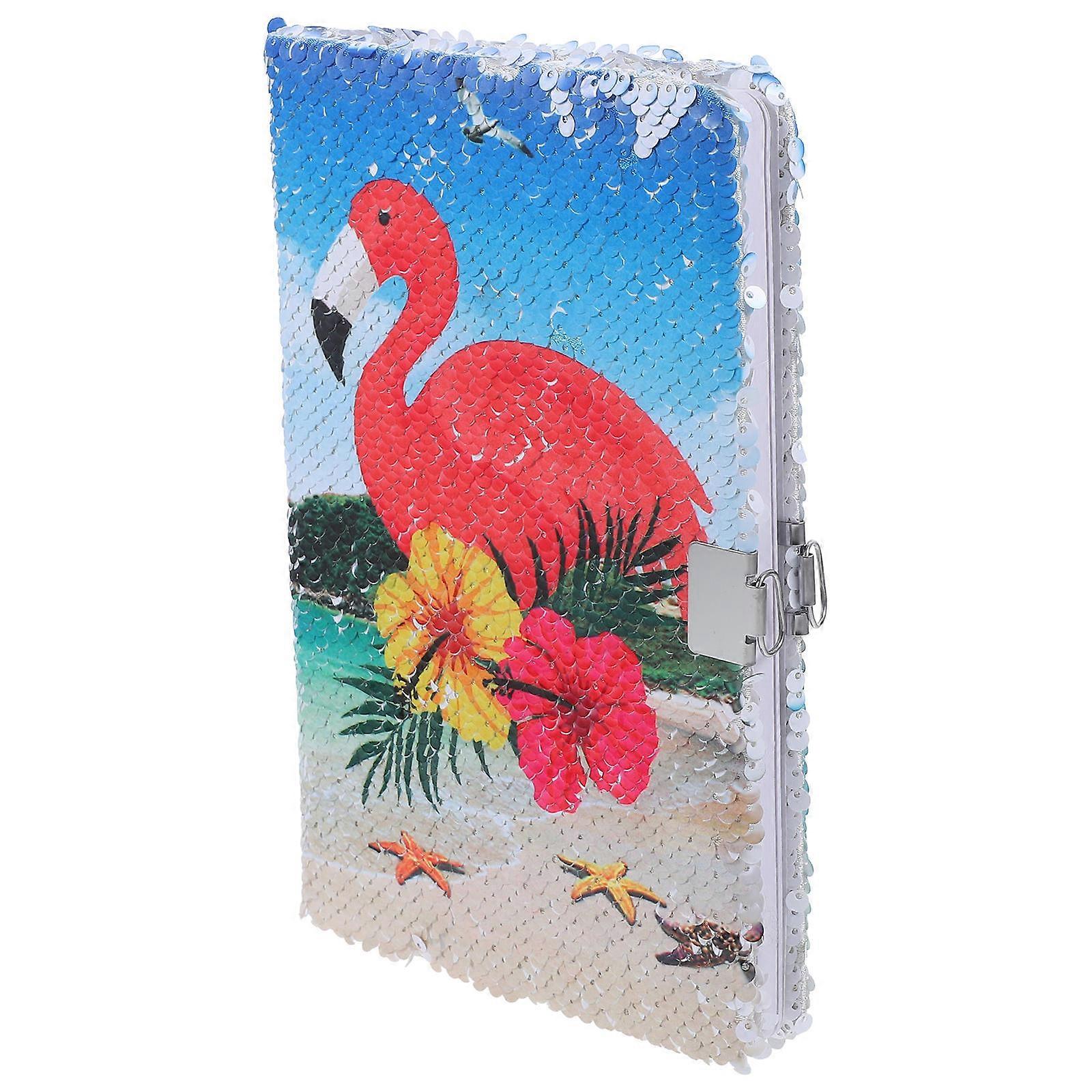 Pretty Notebook Reversible Sequin Notepad Idea Listing For Students Multi-Colored 8.3×5.5×0.8In 1Pcs