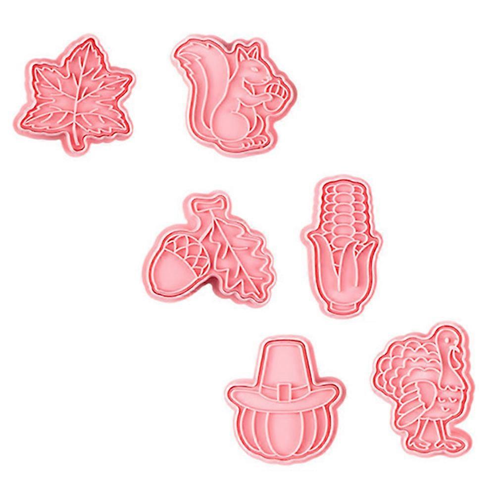Thanksgiving Cookie Molds Pink Creative Baking Molds for 18Pcs