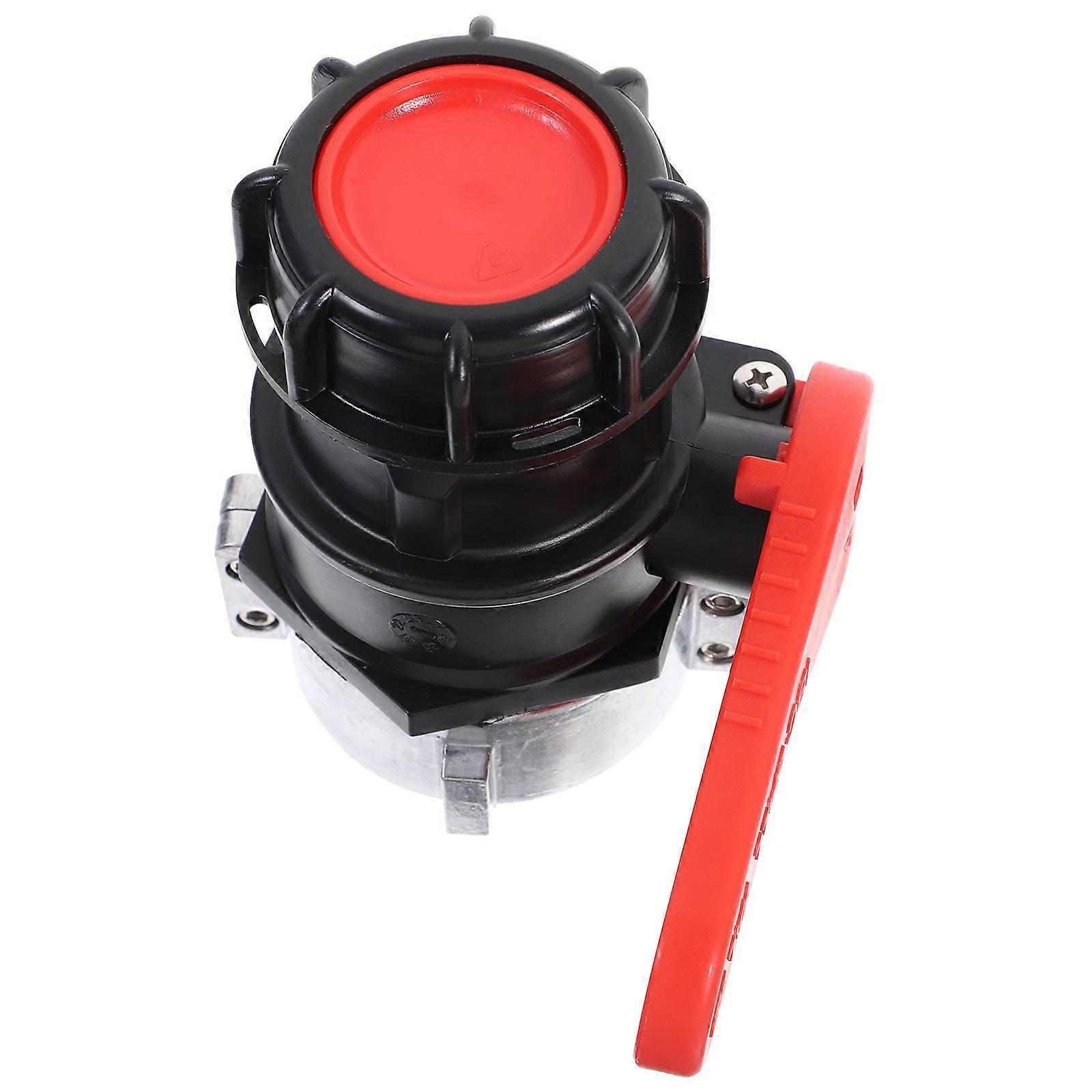 IBC Tote Fittings Heavy Duty Tank Outlet Control For Liquid Handling Red Color 7.50cm Outside Diameter 4Pcs