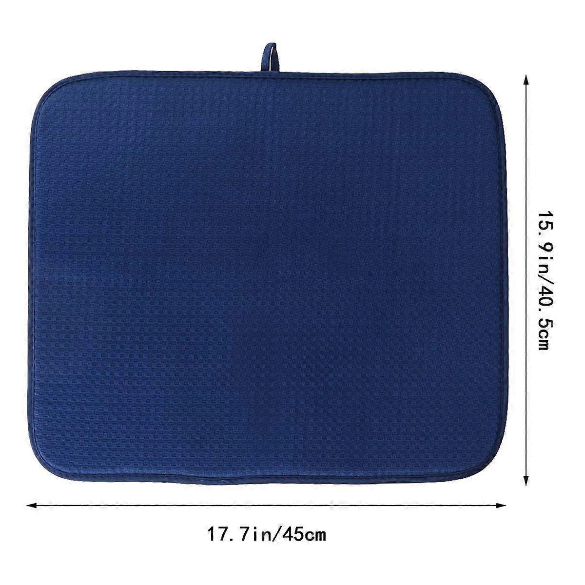 Drying Mat Blue Multipurpose Table Mat for Drying Dish